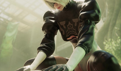 Futa YoRHa2b他妈的与顺从的同性恋在混蛋