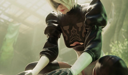 Futa YoRHa2b他妈的与顺从的同性恋在混蛋