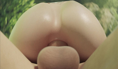 YoRHa 2B have amazing anal sex in cowgirl position