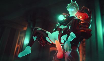 可怕的怪物收割者硬他妈的示踪剂在她的湿猫