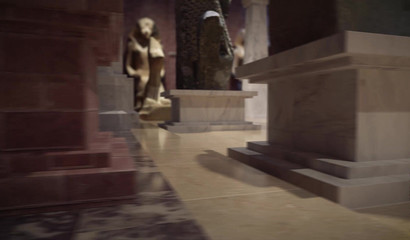 Thieves girls with futanari cocks entered the museum and have hot sex