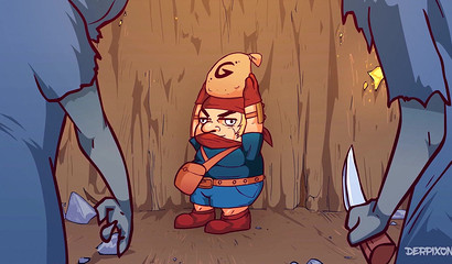 Heroes of the game "Darkest Dungeon" got group sex in the dungeon