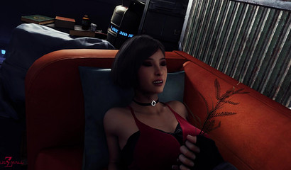 Infected D-Virus guy fucks sexy brunette Ada Wong on the floor