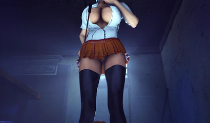 Busty teacher Meiko Shiraki from "Prison school" fuck with her student boy