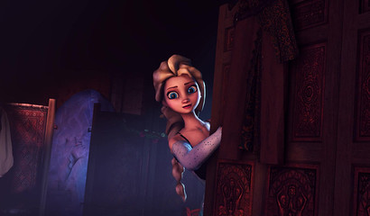 Queen Elsa crying during a hard fuck with a strong big warrior
