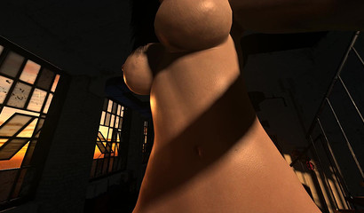 Amazing POV blowjob for busty hot futa brunette