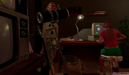 Hacker girls with futanari dicks have passionate sex in the bedroom