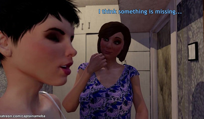 Long-haired guy fucks mom with futanari cock in the ass on his birthday