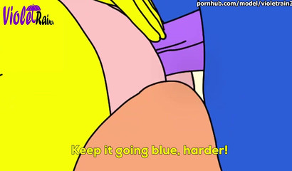 Green and Blue imposters fuck in two holes Yellow from the game Among Us