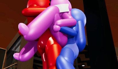 Among Us Red and Blue double penetrate Pink