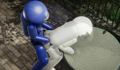 White and Blue Futanari Cocks Fuck Each Other In Anime Porn Among Us