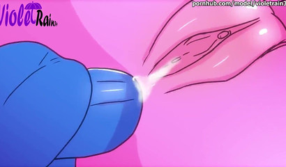 Blue from Among Us fucks groaning Pink babe in the ass