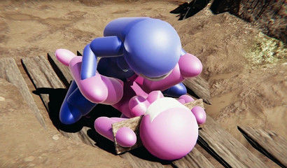 Blue Character Among Us Fucks Pink Slut in Various Poses