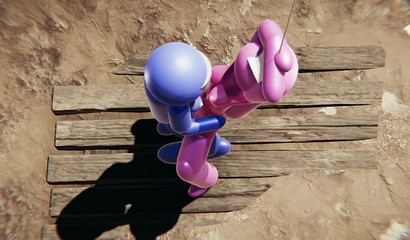 Blue Character Among Us Fucks Pink Slut in Various Poses