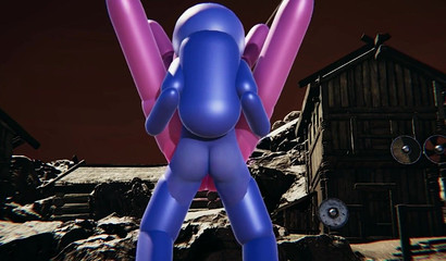 Blue Character Among Us Fucks Pink Slut in Various Poses