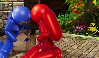 Among Us Blue and Red Fucks Outside Fortnite Penny