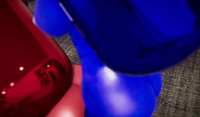 Blue and Red characters Among us fuck each other with futanari dicks