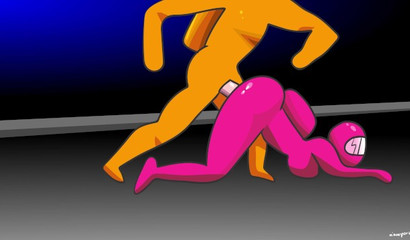 Among us characters staged an orgy on a spaceship