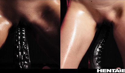 Fantastic lesbian sex with alien tentacles