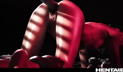 Mr. Alien creampied a young brunette after being raped