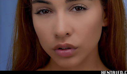 Mr. Alien fucks a girl in sexy lingerie in a hairy pussy