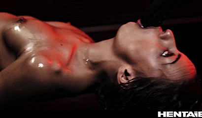 A horrible monster raped a girl and filled her vagina with mucus