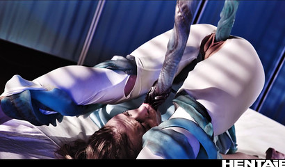 Alien tentacles pussyfucking hospital patient