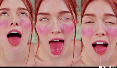 Cloned maid masturbates and has a cool ahegao orgasm