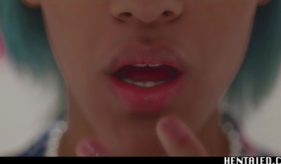 Ebony girl masturbated and had a bright ahegao orgasm