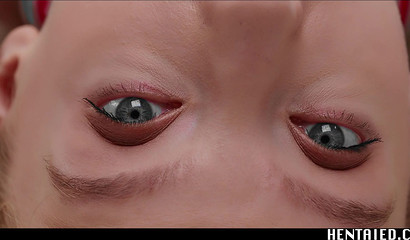 An alien with tentacles flooded a girl with slime after a hard fuck