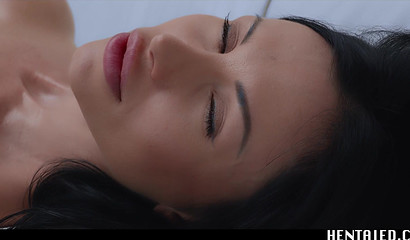 Scary tentacles fuck a brunette with big tits