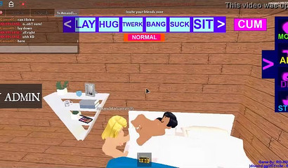 A Hot Blonde Roblox Lesbian licks a Nervous Latino girl as she moans