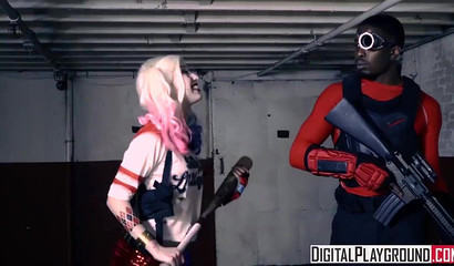 Ebony Deadshot Fucks Harley Quinn Hard In A XXX Parody