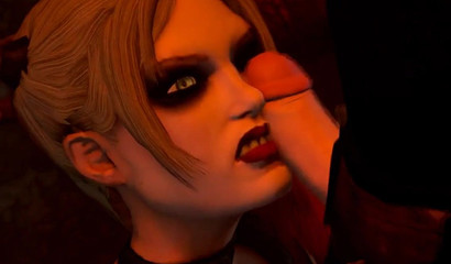 Thief Harley Quinn gets fucked in a dark alley with two strangers