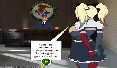 Cartoon Harley Quinn sucks Poison Ivy futanari and fucks other heroes