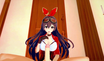 Cartoon sinner Amber from Genshin Impact has dirty sex in church