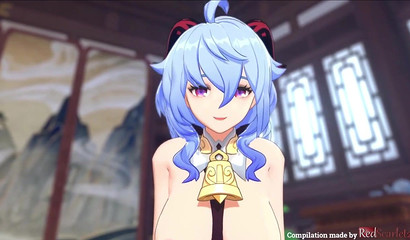 Compilation of hentai sex with cartoon beauties from the video game Genshin Impact