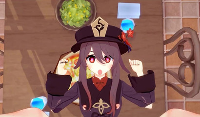 Hentai beauty Hu Tao fucked hard on the table