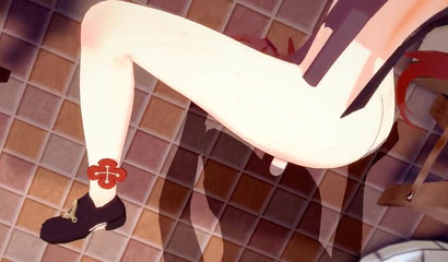 Hentai beauty Hu Tao fucked hard on the table