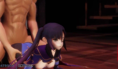 Get deeper into my ass! Blue-haired Mona gets deep anal penetration