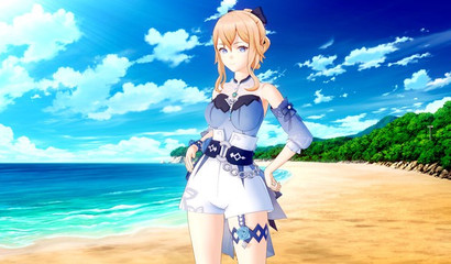 Sans vergogne Jean publiquement avoir des relations sexuelles sur la plage, Hentai porno genshin Impact