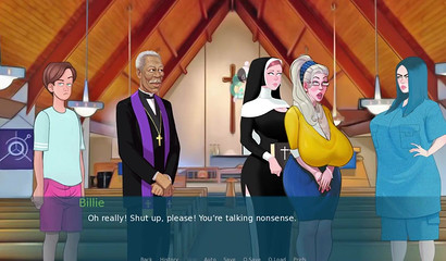 Funny porn cartoon with a sinful nun