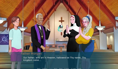 Funny porn cartoon with a sinful nun