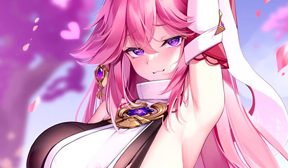 Pink-haired anime beauty Yae Miko loves to fuck