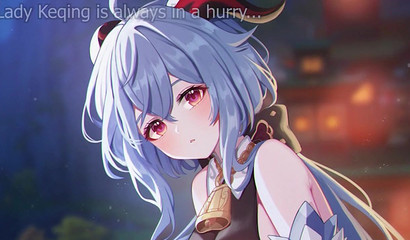 Cute baby Ganyu demonstrates a shaved pussy in a XXX cartoon