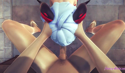 Buena mamada y sexo en POV con una chica encantadora Ganya