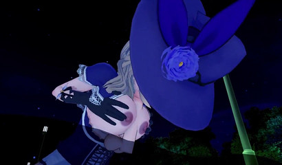 Lisa from Genshin Impact jerks off with tits and fucks on the street with a stranger