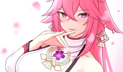 Красочный ХХХ мульт комикс с красотками Яэ Мико и Райден Сёгун