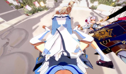 Group sex with futanari girls from the computer game Genshin Impact