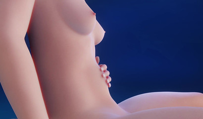 I'm cumming! Tentacles in the vagina bring a 3d Keqing girl to a jet orgasm